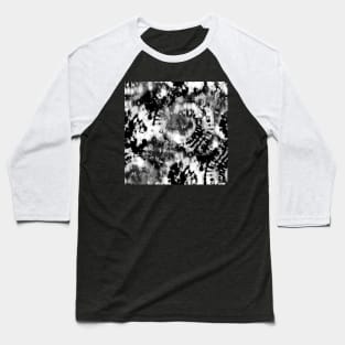 Black and White Tie-Dye 1 Baseball T-Shirt